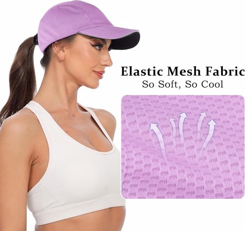 GADIEMKENSD Women's Running Cap - Lightweight Performance Mesh Hat with Excellent Ventilation & Reflective Safety