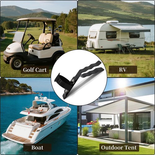 Cilkus Magnetic Golf Cart Clip Holder – Aluminum Alloy Accessory for 30-70 Ring Sizes, Strong Magnet Mount for Golfing, Grilling, Fishing, Outdoor Use (2Pack Black+Blue)