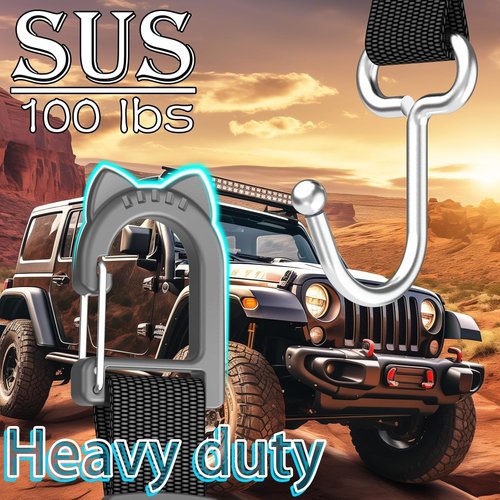 Car Headrest Hooks by [Brand Name] - Heavy Duty Metal Seat Hooks for Purses & Grocery Bags - 100 LBS Load Capacity