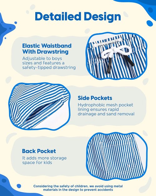 Maamgic Boys Swim Trunks - Stylish Toddler Bathing Suit | Comfortable & Quick-Dry Swimwear
