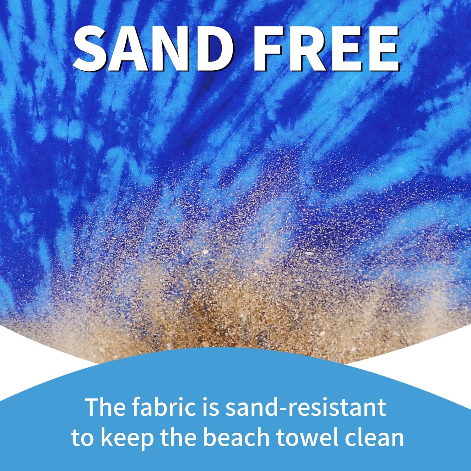 Skiennix Oversized Microfiber Beach Towels - Lightweight & Quick Dry | 71"x32" Blue Tie Dye Turtle (2 Pack)
