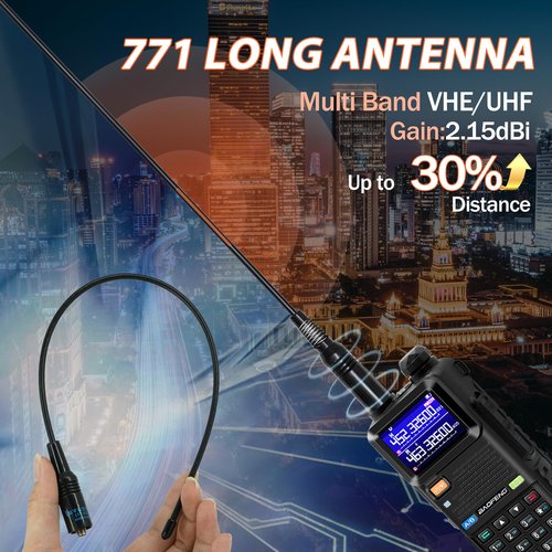 BAOFENG 5RM 10W Ham Radios Long Range 2 Pack, Multi-Band Portable Two-Way Radio NOAA Weather Receiver, UV-5RM Walkie Talkies Rechargeable with Frequency Copy & 4PCS 2500mAh USB-C Batteries