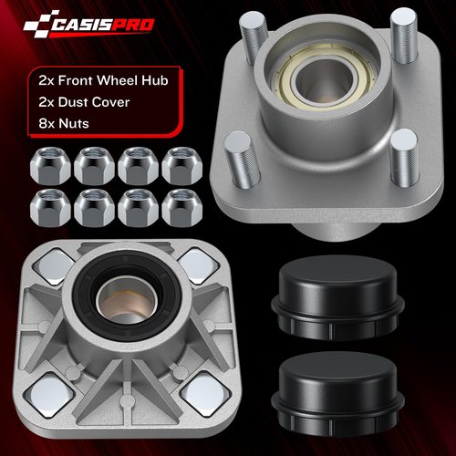 CASISPRO 2PCS Golf Cart Front Wheel Hub Assembly for Yamaha G2 G8 G9 G14 G16 G19 G22 G29 Drive, Yamaha Wheel Bearing Hubs kit, OEM# JG5-WF511-10-00 JG5-WF511-00
