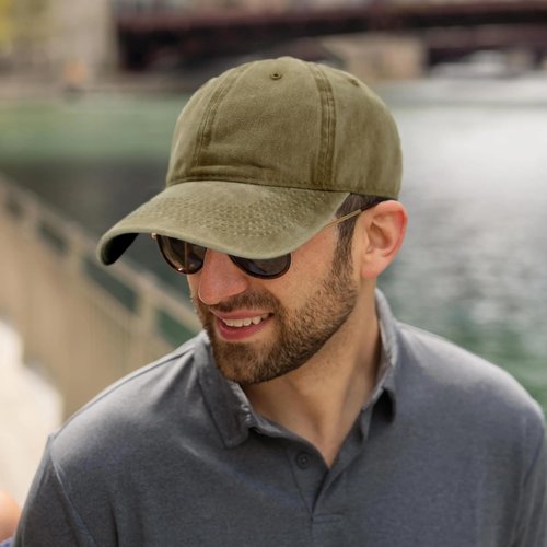 Edoneery Baseball Cap - Low Profile Adjustable Washed Cotton Golf Hat for Men & Women