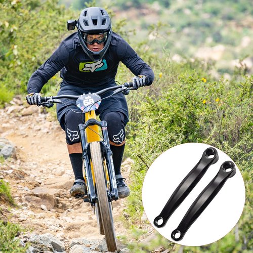 BLLREMIPSUR 2 PCS Bike Wheel Crank Arm, Mountain Bike Tooth Plate Crank, Road Bike Round Hole Crank Replacement (Only Left Side Crank)