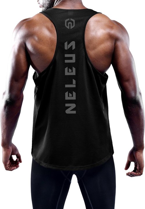 NELEUS Men's Dry Fit Y-Back Muscle Tank | 3-Pack Workout Gym Shirts for Ultimate Comfort