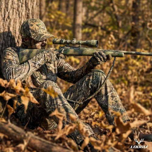 LOOGU Men's Camo Hunting Shirt - Lightweight Long Sleeve Camouflage Shirt for Fishing & Hiking