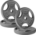 Yes4All Standard Grip Weight Plates - Cast Iron for Strength Training | Multiple Sizes 2.5 lb to 35 lb