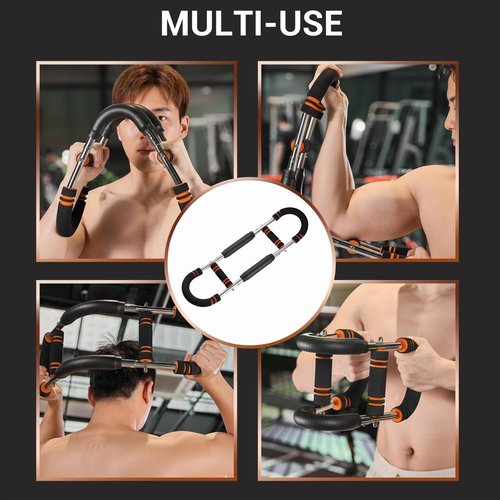 HARECH Adjustable Arm Twister Bar for Chest for Men & Women, Shoulder & Arm Workout – Heavy-Duty Power Twister with Adjustable Resistance, Home Gym Strength Training Equipment