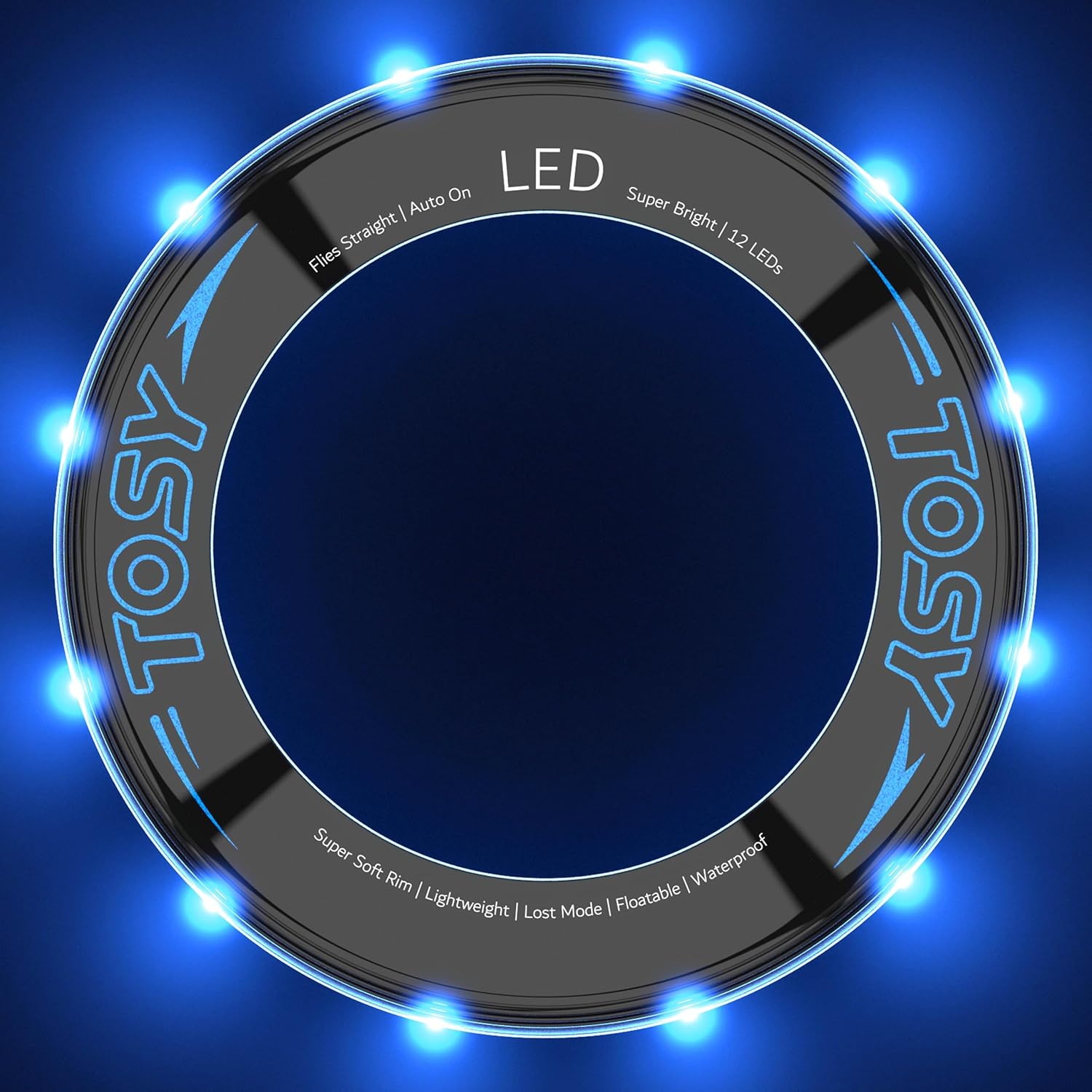 TOSY Flying Ring Bundle - 3 Colors (Blue, Green, Red) - Super Bright 12 LEDs for Ultimate Fun