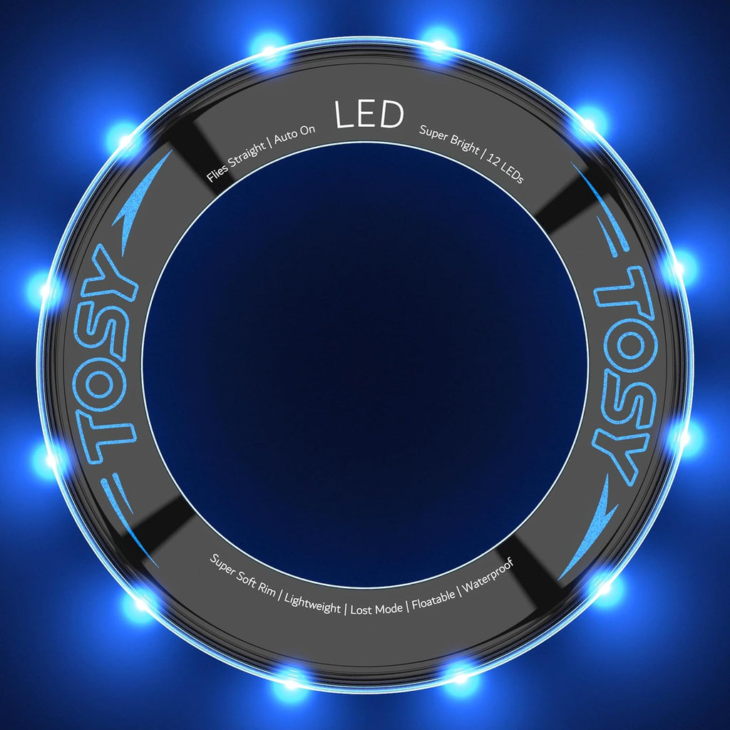 TOSY Flying Ring Bundle - Super Bright 12 LEDs in Blue & Green Colors | Perfect for Outdoor Fun