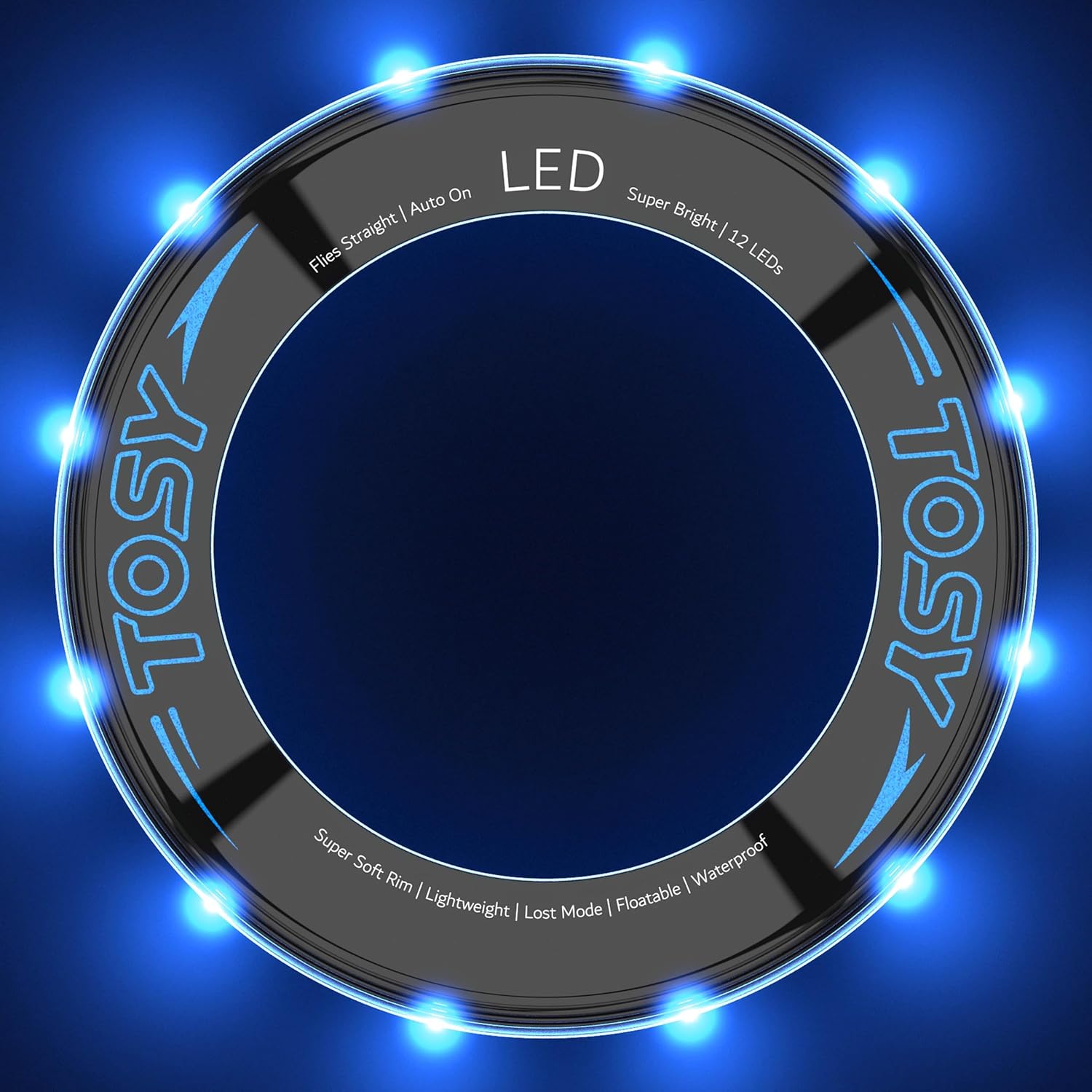TOSY Flying Ring Bundle - Super Bright 12 LEDs in Blue & Green Colors | Perfect for Outdoor Fun