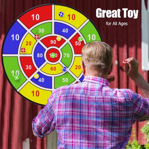 BooTaa 29" Large Dart Board - Fun Indoor/Outdoor Game for Kids | Sticky Balls Included, Perfect Birthday Gift for Ages 3-12