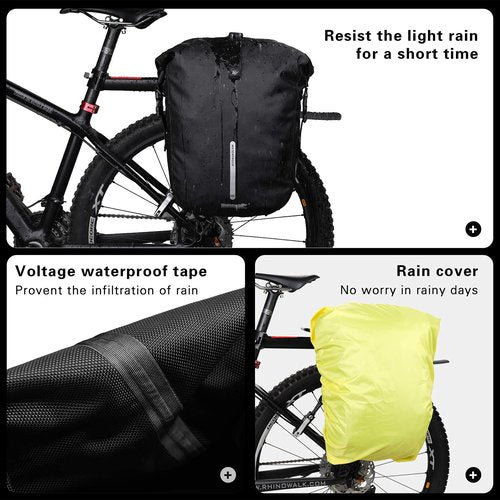 HUNTVP 20L Bike Pannier Bag Backpack Multifunctional Cycling Bicycle Rear Seat Trunk Pack Bag Bike Saddle Bag Backseat Pack Bag