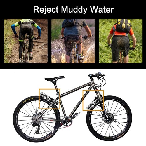 ENLEE 1PC Mountain Bike Fender - Lightweight Flexible MTB Mud Guard, Waterproof Fashionable Bicycle Mudguards, Universal Front and Rear 26", 27.5", 29" Plus Size and Fat Bike Wheel Sizes, Skull