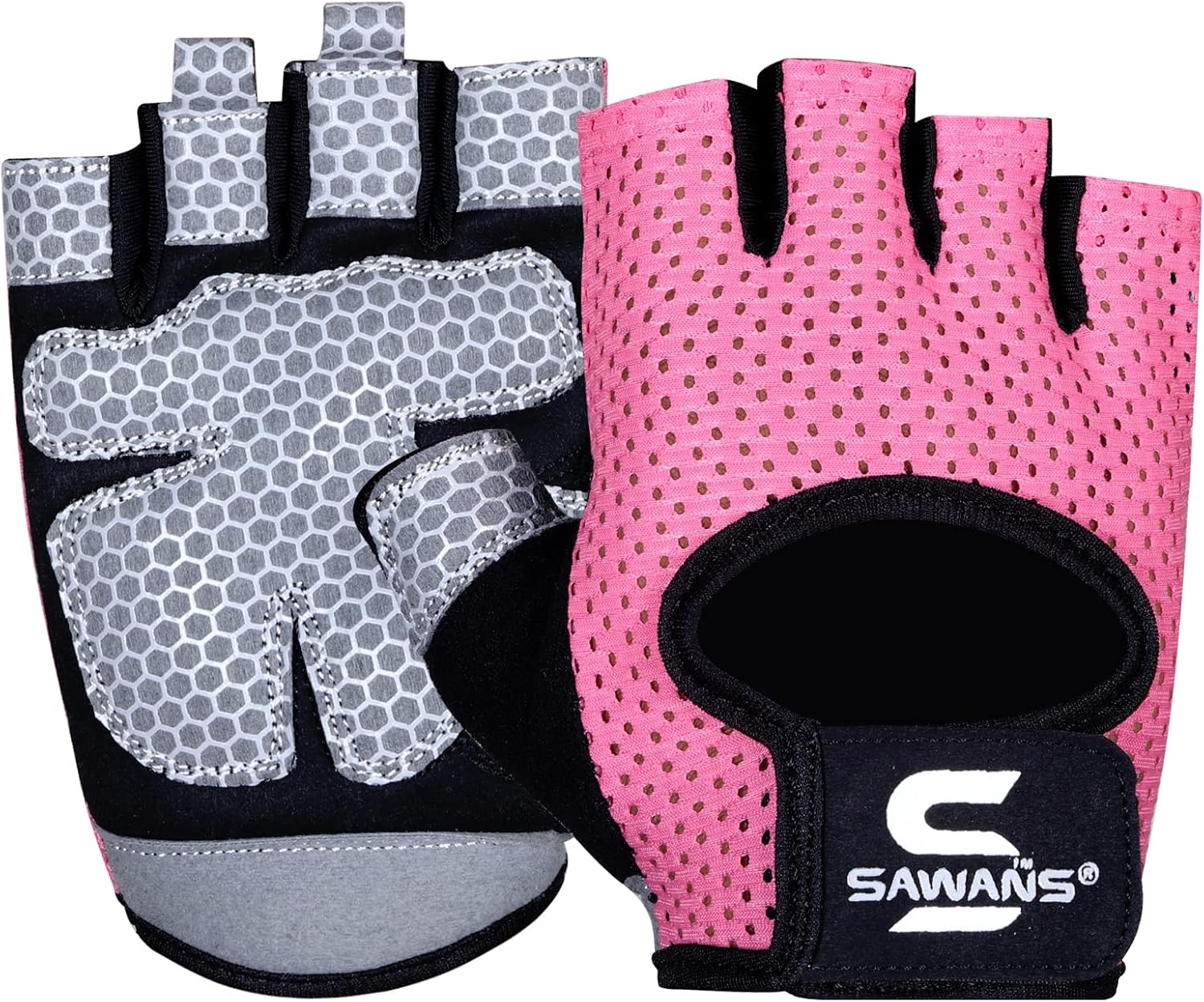 SAWANS Workout Gloves - Lightweight, Breathable Weight Lifting Gloves for Men & Women | Non-Slip Grip Protection