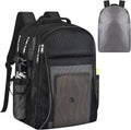 USPECLARE Heavy Duty X-Large Mesh Backpack - Semi-Transparent Design with Rain Cover for School & Travel