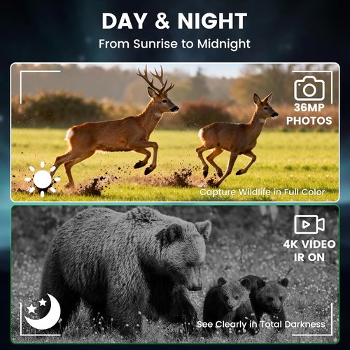 HEXEUM Night Vision Goggles - 4K Night Vision Binoculars for Adults, 3'' HD Screen Binoculars can Save Photo and Video with 32GB TF Card, Black, NV4000