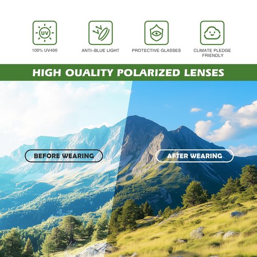 Fanshen Polarized Sports Sunglasses for Men, UV Protection Lightweight Sun Glasses for Driving Fishing Golf Cycling ((3 Pack) Black * 3)