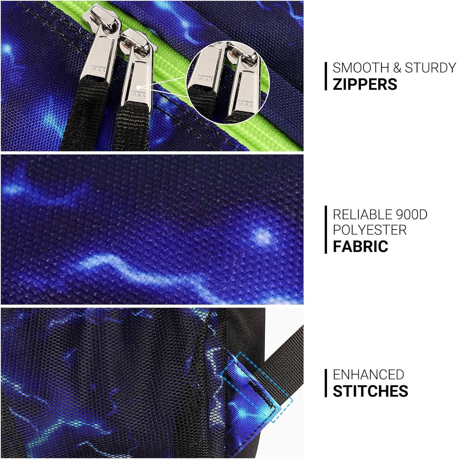 ZORFIN 26L Water Resistant Backpack for College and Travel | Stylish Blue Lightning Design
