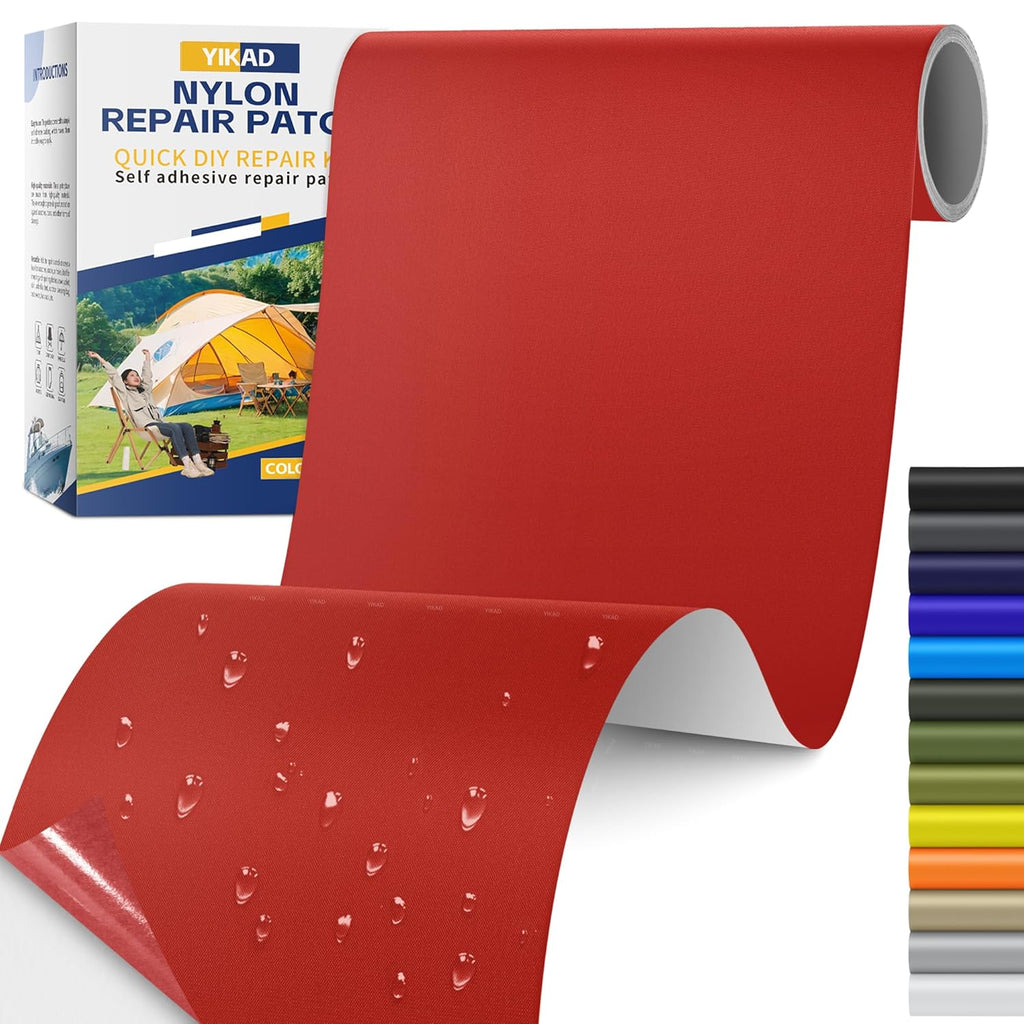 Skiennix Fabric Repair Tape - Waterproof Self-Adhesive Nylon Patch Kit for Jackets & Tents | Red 4x70 Inch