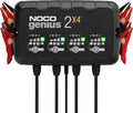 NOCO GENIUS2X4 Smart Battery Charger - 8A 4-Bank 6V/12V Maintainer & Desulfator with Overcharge Protection