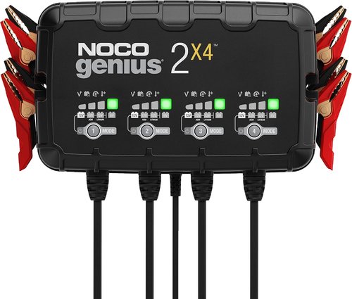 NOCO GENIUS2X4 Smart Battery Charger - 8A 4-Bank 6V/12V Maintainer & Desulfator with Overcharge Protection