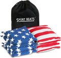 Sport Beats Cornhole Bags - Regulation Weight & Size Set of 8 with Carry Case | Durable & High-Quality