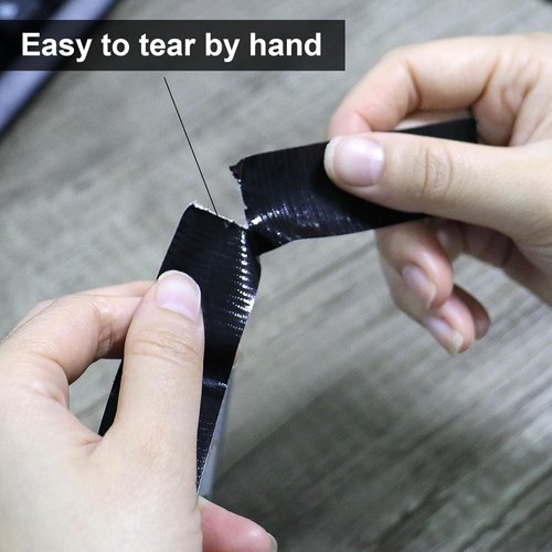 Black Duct Tape - Heavy-Duty, Flexible & Waterproof | 1 Inch x 60 Yards, No Residue, UV Resistant