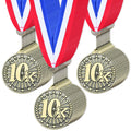 Remuuly 30/60/100 Pcs 5K 10 K Race Medals Bulk 2'' Gold Trophy Award Running Trophy Medal First Place with Neck Ribbons Prize Gift for Race Walk Tournaments Match Sports Competition Adult (30 Pcs,10k)