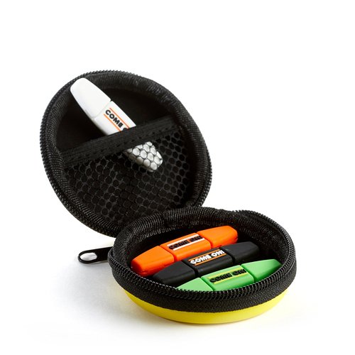 Tennis Vibration Dampener in Funny Zipper Gift Pack (Pack of 4). Best Shock Absorber for Your Racket (Mix)