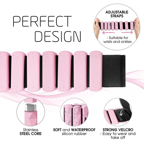 Yes4All Silicon Wrist Weight and Power Ring or Strength Training, Yoga, Jogging, Running, Suit Home Gym Indoors and Outdoors
