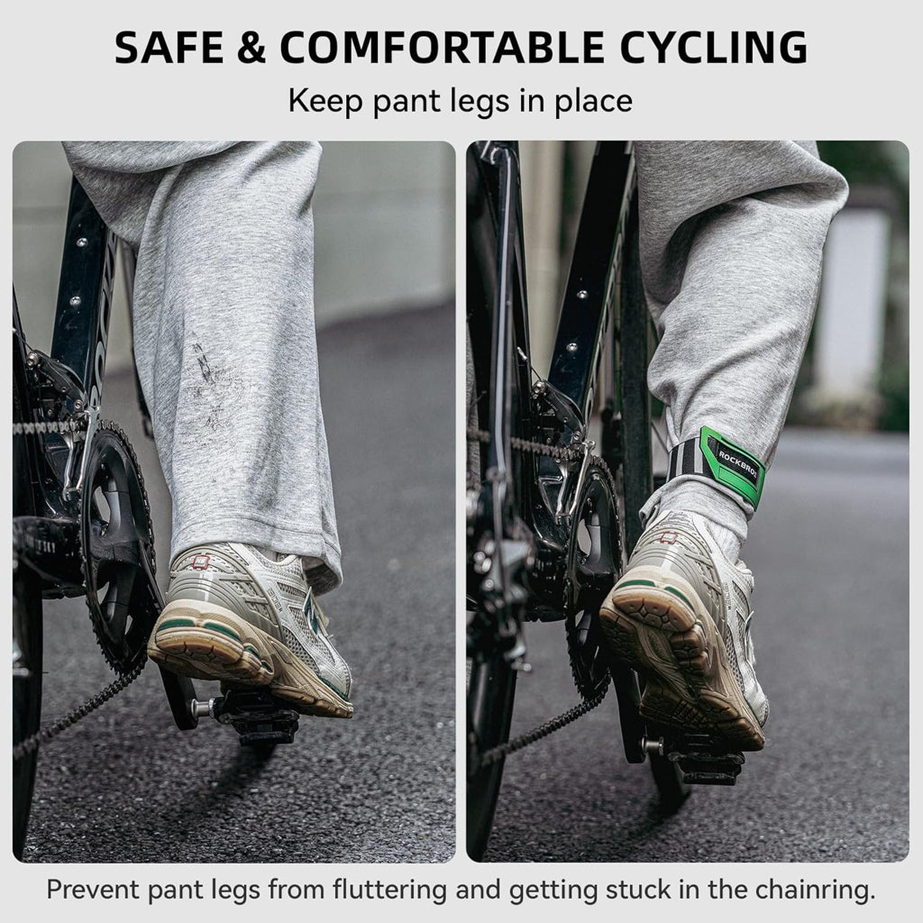 ROCKBROS Reflective Bicycle Ankle Strap - Safety Leg Bands for Cycling & Jogging Gear