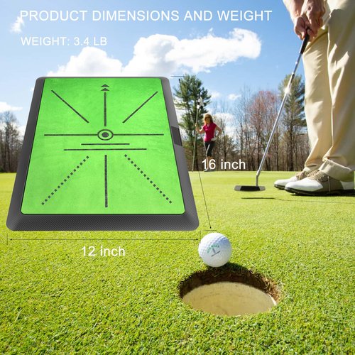 Nogcay Golf Hitting Mat, Golf Practice Mat for Training Chipping Show Swing Path Feedback, Golf Swing Training Strike Mat for Indoor and Outdoor Use