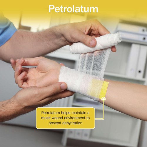 Xeroform Petrolatum Dressing 2x2-25 Sterile Petroleum Gauze Dressings - Mesh Occlusive Gauze Strip for Wound Care - Individually Wrapped, Absorbent, Non Adherent, and Latex Free