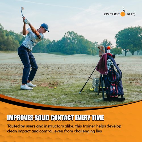 Orange Whip Wedge Golf Short Game Swing Trainer Aid - Made in USA - Right-Handed, 35.5 Inch