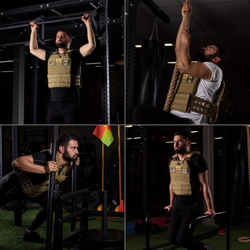 AmStaff Fitness Weight Vest Plates – 27LB – All Standard Size Weight Carriers – WODs, Workout, Strength and Endurance Training, Running – 3D Curved Ergonomic Design – (2) x(13.5LB) (Sold in Pair)
