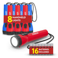 EVEREADY LED Flashlights (8-Pack), Bright Flashlights for Emergencies and Camping Gear, Flash Light with AA Batteries Included, Red/Blue (8-Pack)