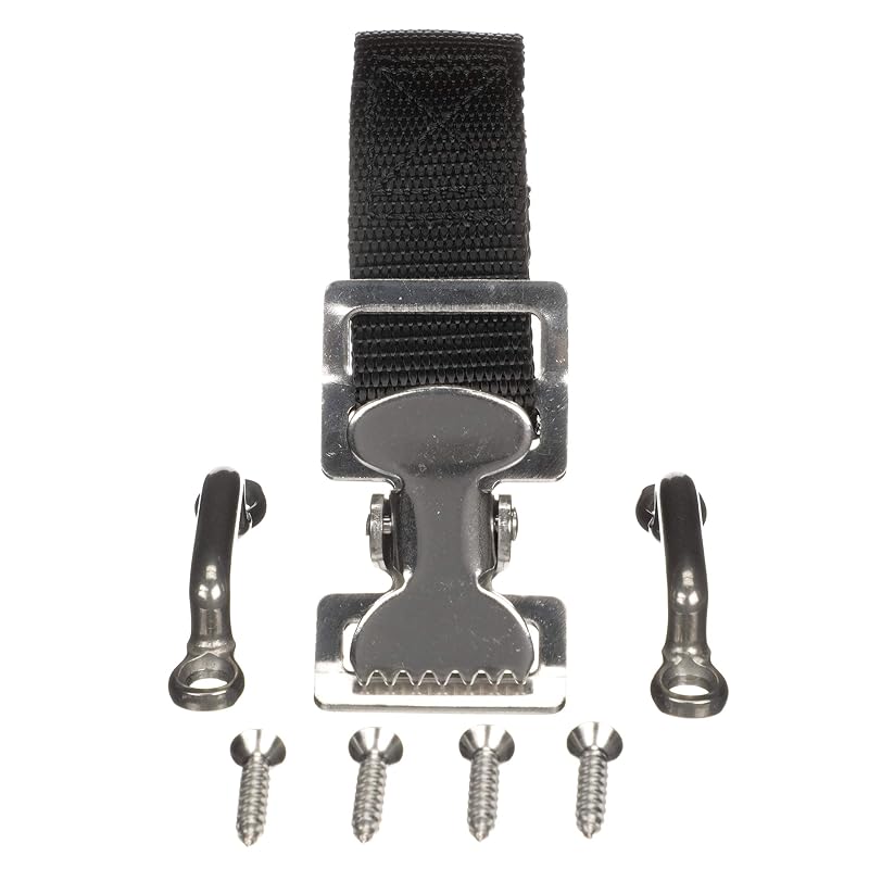 Fuel Tank Strap Set for 3-6 Gallon Tanks, 48" 1" White Nylon Web Strap w/ Snap & Buckle
