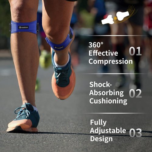 CAMBIVO Knee Straps - Patella Tendon Support for Pain Relief | 2 Pack for Running, Hiking, Sports
