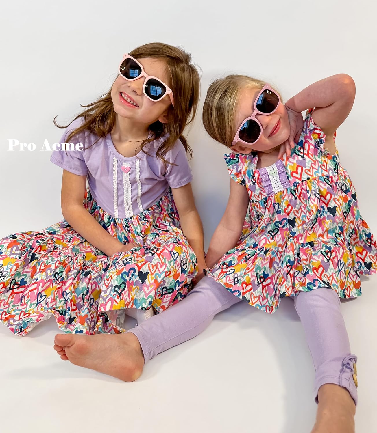 Pro Acme Polarized Kids Sunglasses - Flexible TPEE Rubber Square Shades for Ages 3-10