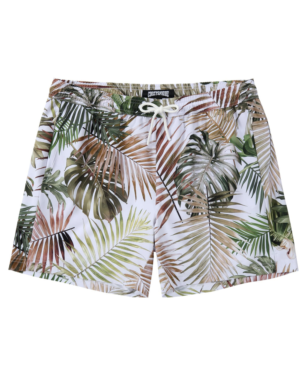 CoozySphere Mens Swim Trunks with Compression Liner 5 Inch Short Stretch Mens Bathing Suit Quick Dry Swimming Trunks Swimsuit M