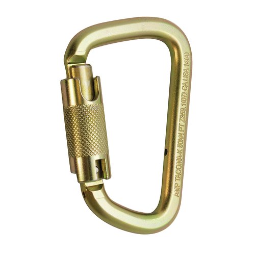 Triple Locking Carabiner 60KN- Fusion Climb® Tacoma- Professional Rock Climbing Carabiner- Heavy Duty Steel- Auto Locking Carabiner for Climbing, Rappelling, D Shaped, Captive Pin- UIAA ANSI Compliant