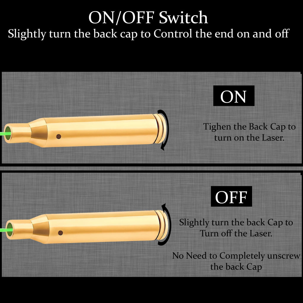 GOTICAL 30-06 25-06 and 270 Cartridge Laser Bore Sighter .270 Red Laser Sight Hunt Boresight Hunting Bore Sight