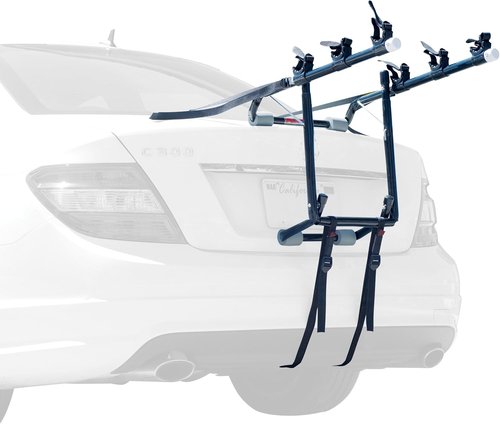 Allen Deluxe 3-Bike Trunk Mount Rack - Durable Black & Silver Design for Easy Transport