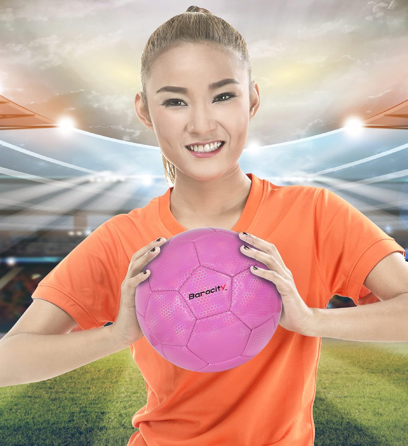 Skiennix Soccer Ball - Premium Official Match Ball with Reflective Iridescent Rainbow Design | Durable for Indoor & Outdoor Play