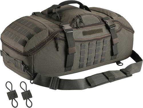 Hannibal Tactical 55L Duffle Bag - 3-in-1 MOLLE Tactical Backpack for Sports & Outdoor | Olive Green