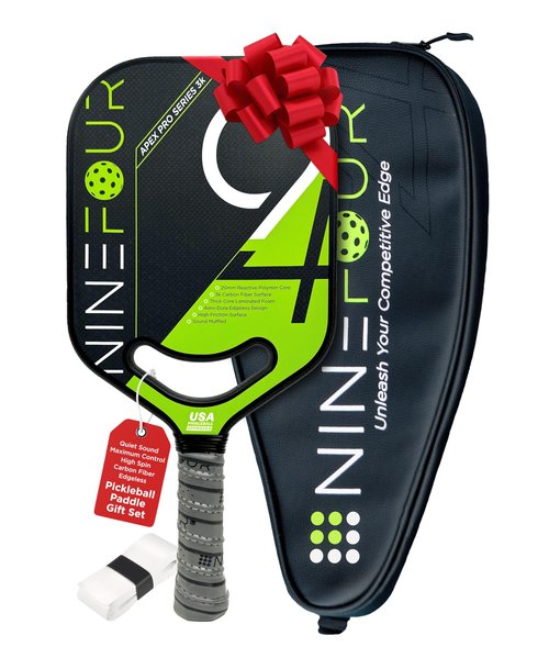 Apex Pro Series 3k Carbon Fiber Pickleball Paddle, USAPA Approved, High Spin Surface, Ultimate Control, Honeycomb Polypropylene Core, Thermoformed Open Throat, Quiet Category Approved Set Men Women