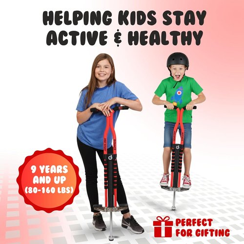 Bounce Pro Pogo Stick for Kids - Ages 9+ | Supports 80-160 Lbs - Durable, Easy Grip for Endless Fun