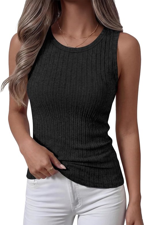 ANRABESS High Neck Tank Tops - Women's Sleeveless Summer Shirts | Soft Slim Fit Racerback Design